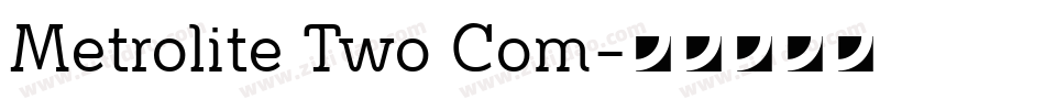 Metrolite Two Com字体转换